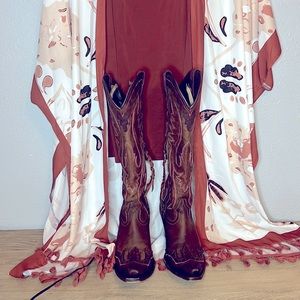 Knee high cowboy boots!